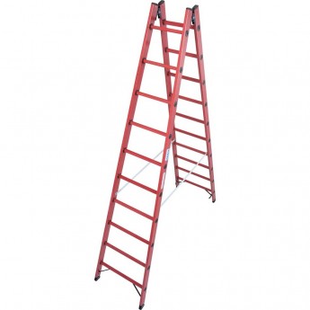 Диэлектрическая двухсторонняя стремянка KRAUSE 2х12 ступеней Диэлектрическая двухсторонняя стремянка KRAUSE 2х12 ступеней