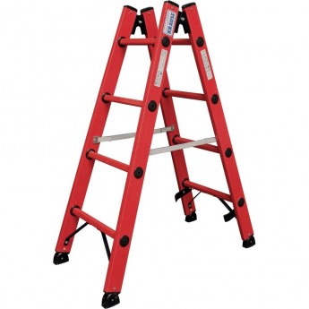 Диэлектрическая двухсторонняя стремянка KRAUSE 2х5 ступеней Диэлектрическая двухсторонняя стремянка KRAUSE 2х5 ступеней