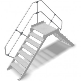 Переход с платформой KRAUSE 7 ступеней 800 мм 45° Переход с платформой KRAUSE 7 ступеней 800 мм 45°