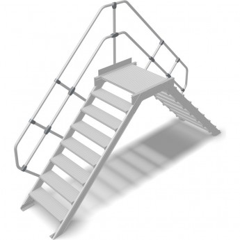 Переход с платформой KRAUSE 8 ступеней 1000 мм 45° Переход с платформой KRAUSE 8 ступеней 1000 мм 45°