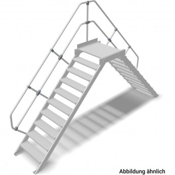 Переход с платформой KRAUSE STABILO 826497, 10 ступеней 1000 мм 45° Переход с платформой KRAUSE STABILO 826497, 10 ступеней 1000 мм 45°