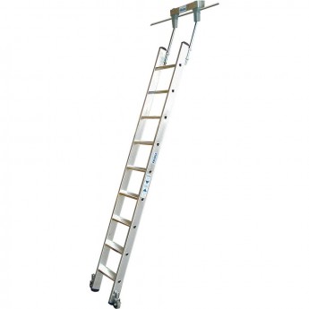 Стеллажная лестница KRAUSE STABILO для круглой шины 9 ступеней Стеллажная лестница KRAUSE STABILO для круглой шины 9 ступеней