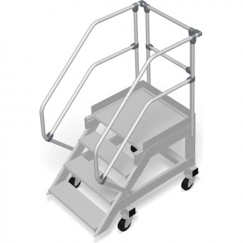 Трап с платформой передвижной KRAUSE 4 ступени, ширина 1000 мм 60°