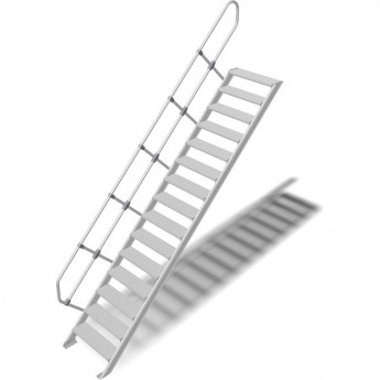 Трап стационарный KRAUSE 15 ступеней, ширина 600 мм, 45° Трап стационарный KRAUSE 15 ступеней, ширина 600 мм, 45°